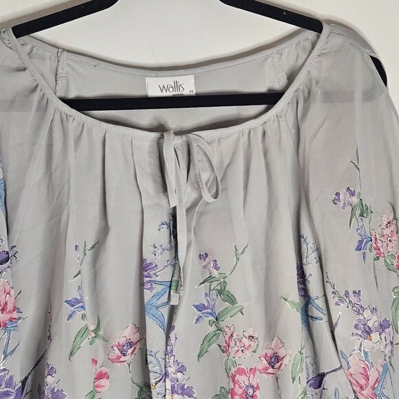 Wallis Floral Blouse sz Medium Petite - Picture 2 of 10
